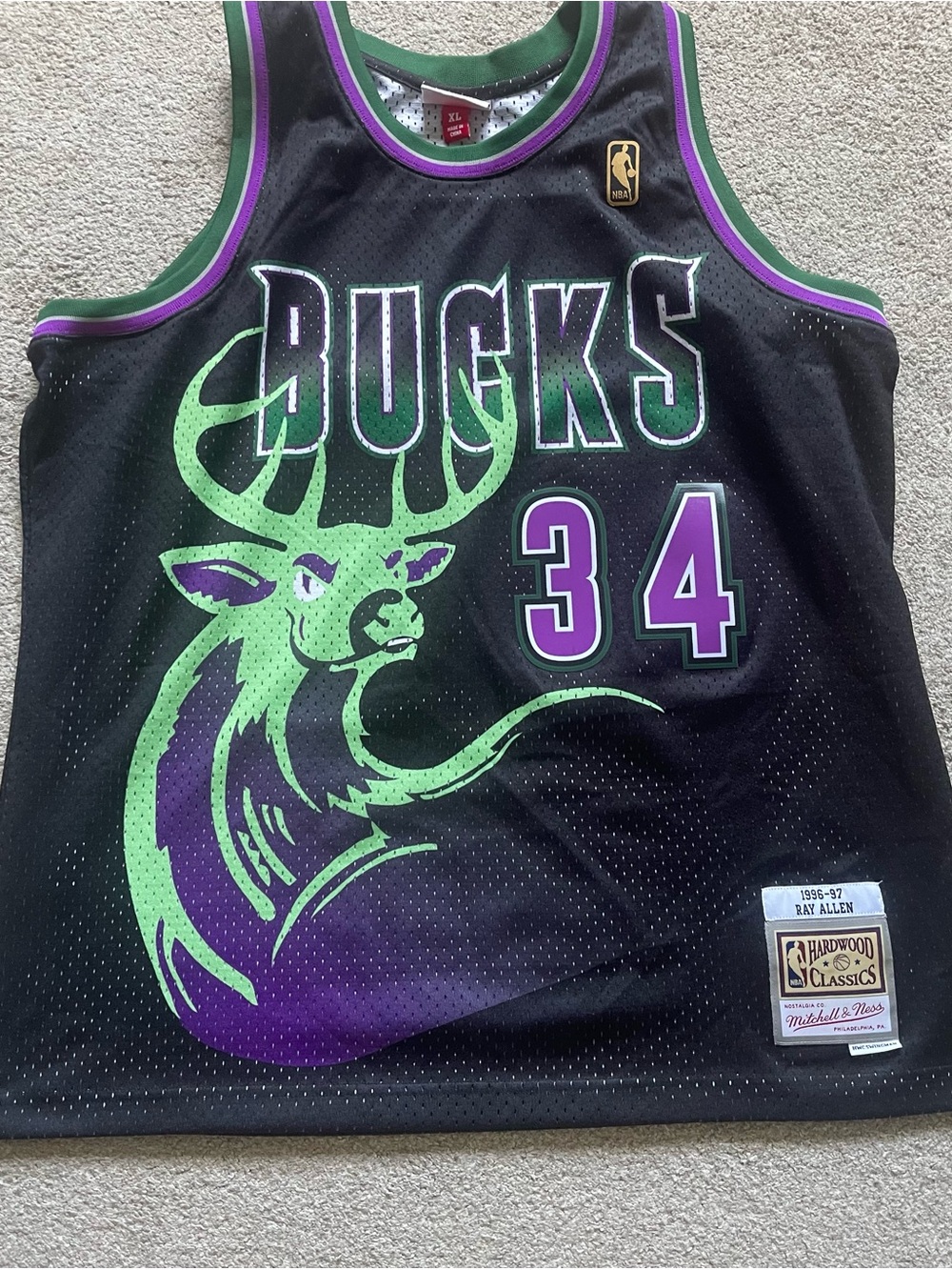 Mitchell & Ness Milwaukee Bucks Ray Allen size XL